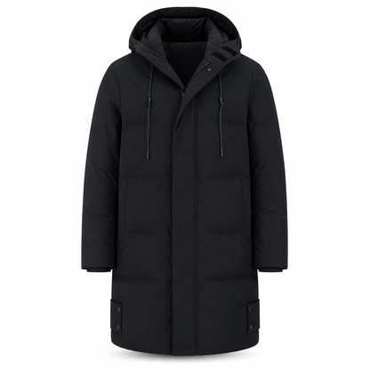 🧥 🔥 Men's Casual Mid-Length Padded Winter Thickened Warm Outerwear Coat Plus Size