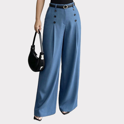 Women’s Elegant Double Breasted Wide-Leg Pants