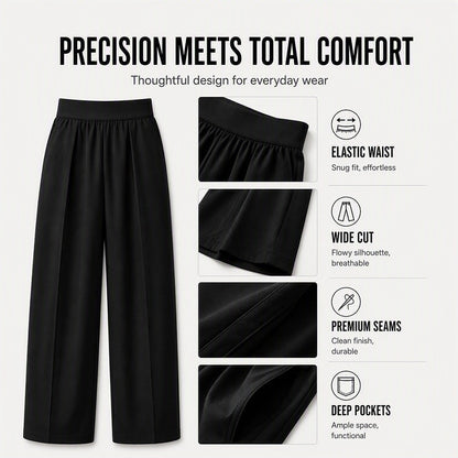 Men's Casual Pleated Wide-Leg Pants