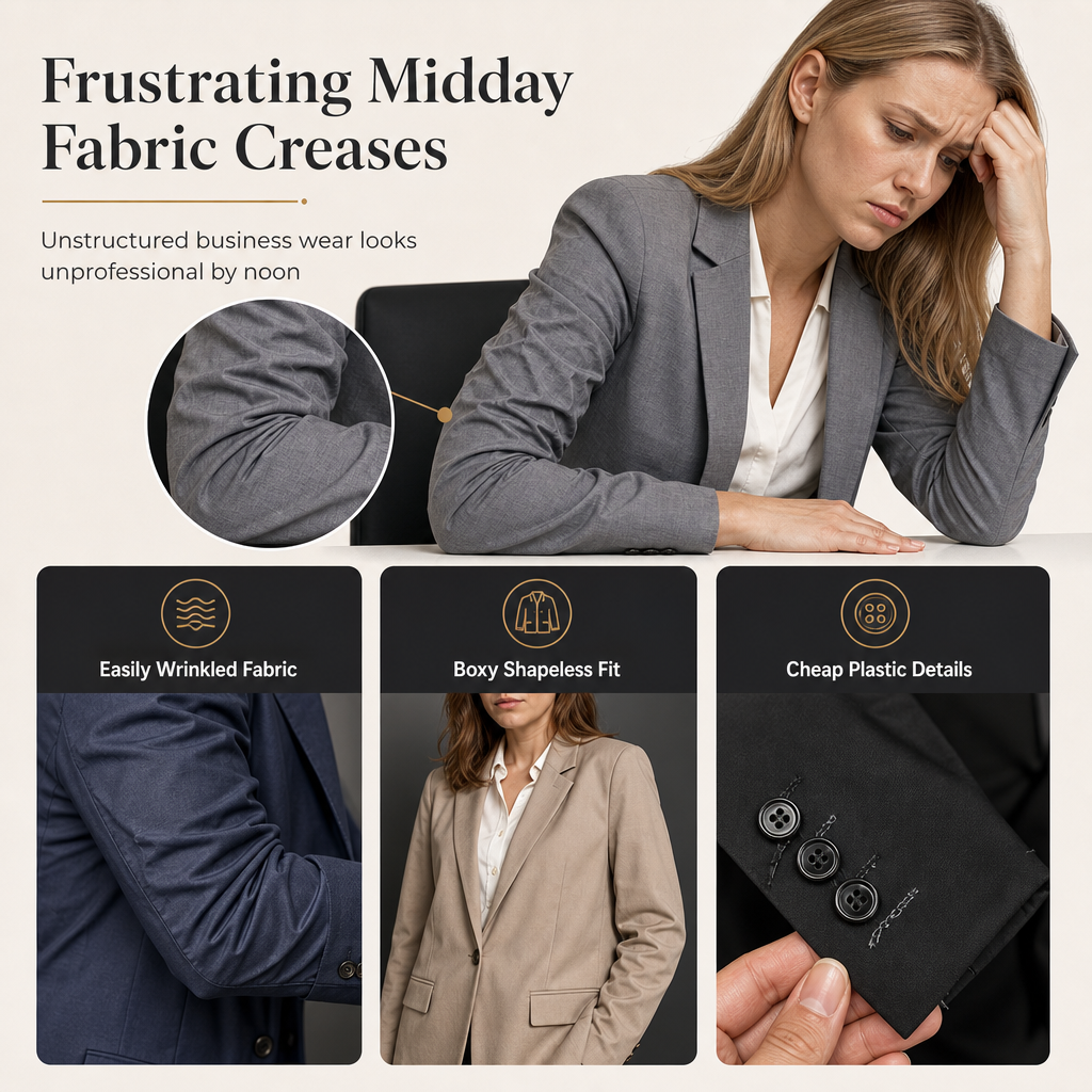 Women's Stand Collar Slim Fit Blazer