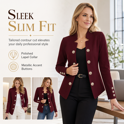 Women's Stand Collar Slim Fit Blazer