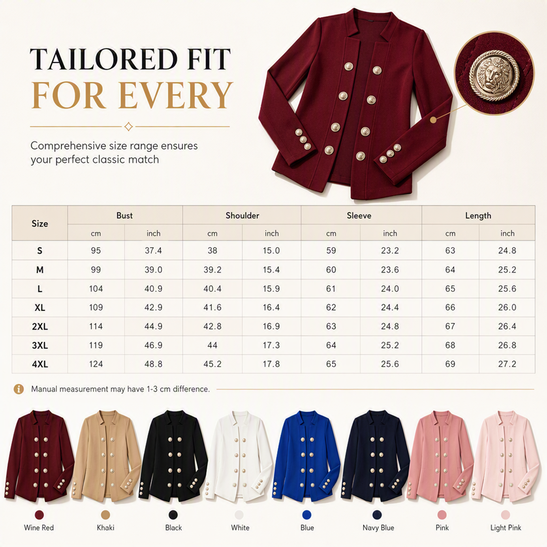 Women's Stand Collar Slim Fit Blazer