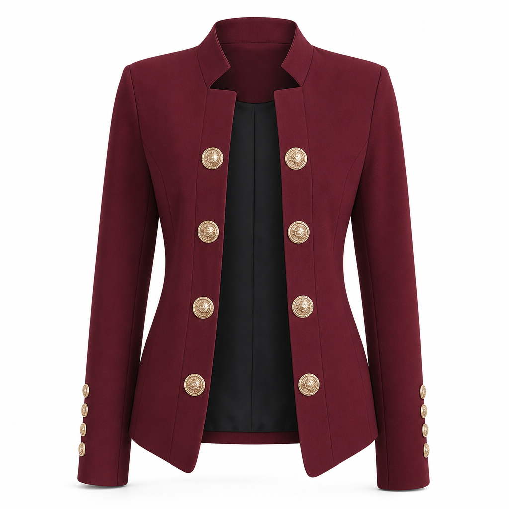 Women's Stand Collar Slim Fit Blazer