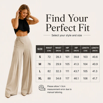 Women's Casual High-Waisted Wide-Leg Pants