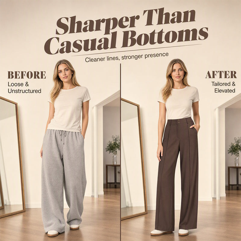 Women's High-Waisted Wide-Leg Pants