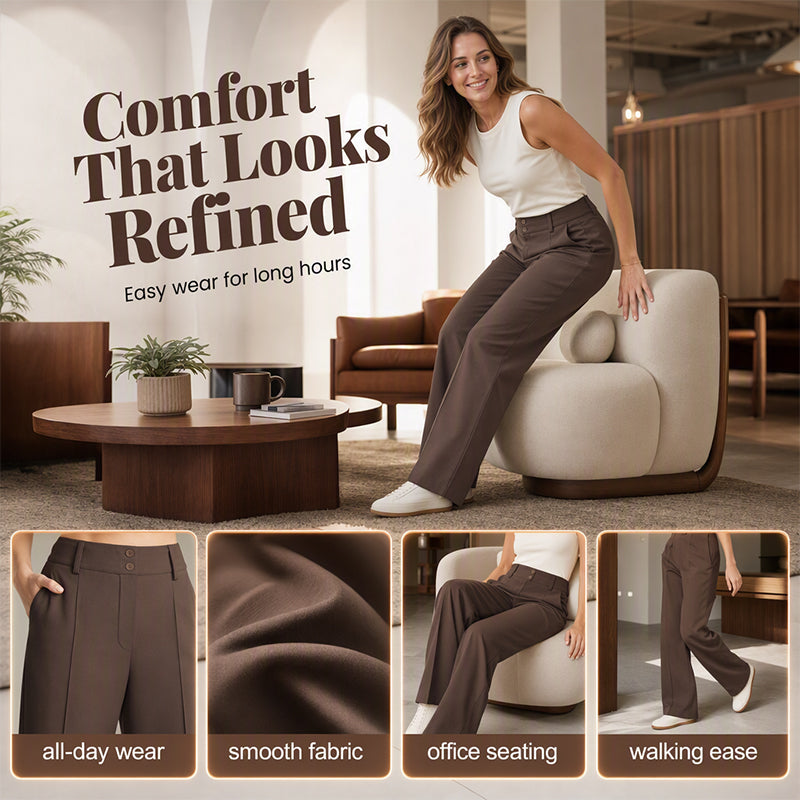 Women's High-Waisted Wide-Leg Pants