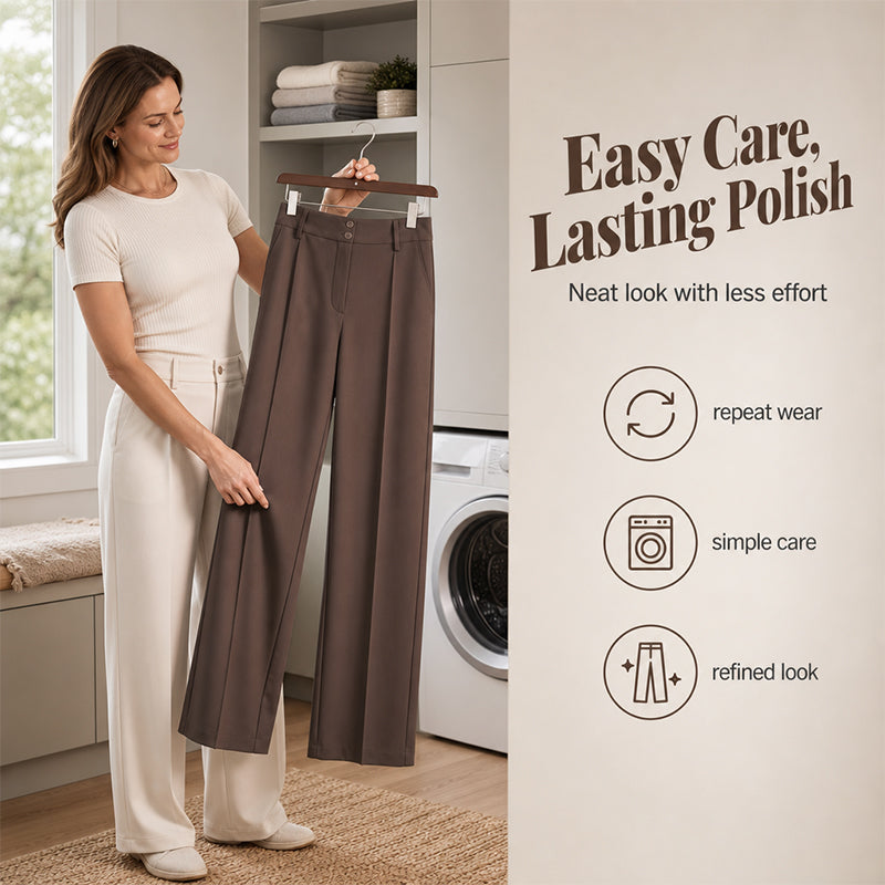Women's High-Waisted Wide-Leg Pants