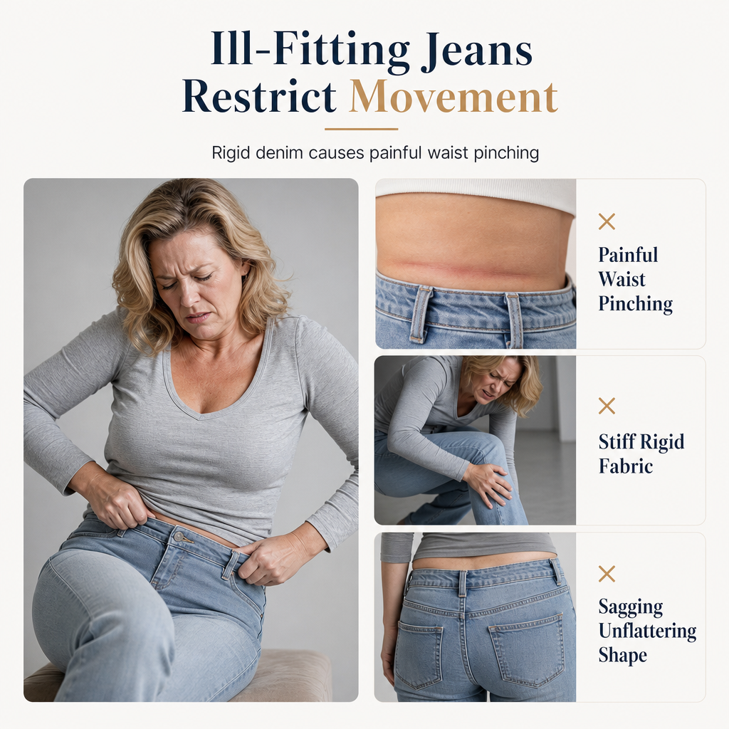 ✨👖Women's High Waisted Flare Jeans Stretch Denim Slim Fit Pants with Double Button Waist