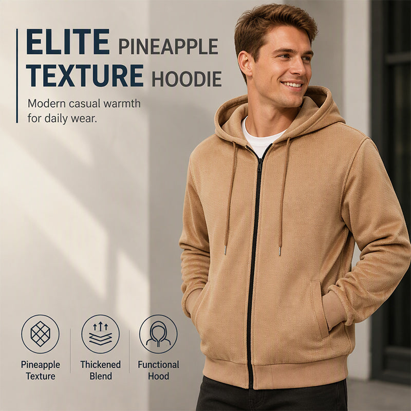 Men's Pineapple Grid Hooded Jacket