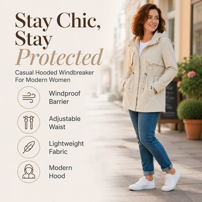 Women's Casual Warm Mid-Length Hooded Jacket