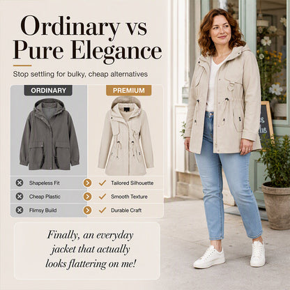 Women's Casual Warm Mid-Length Hooded Jacket
