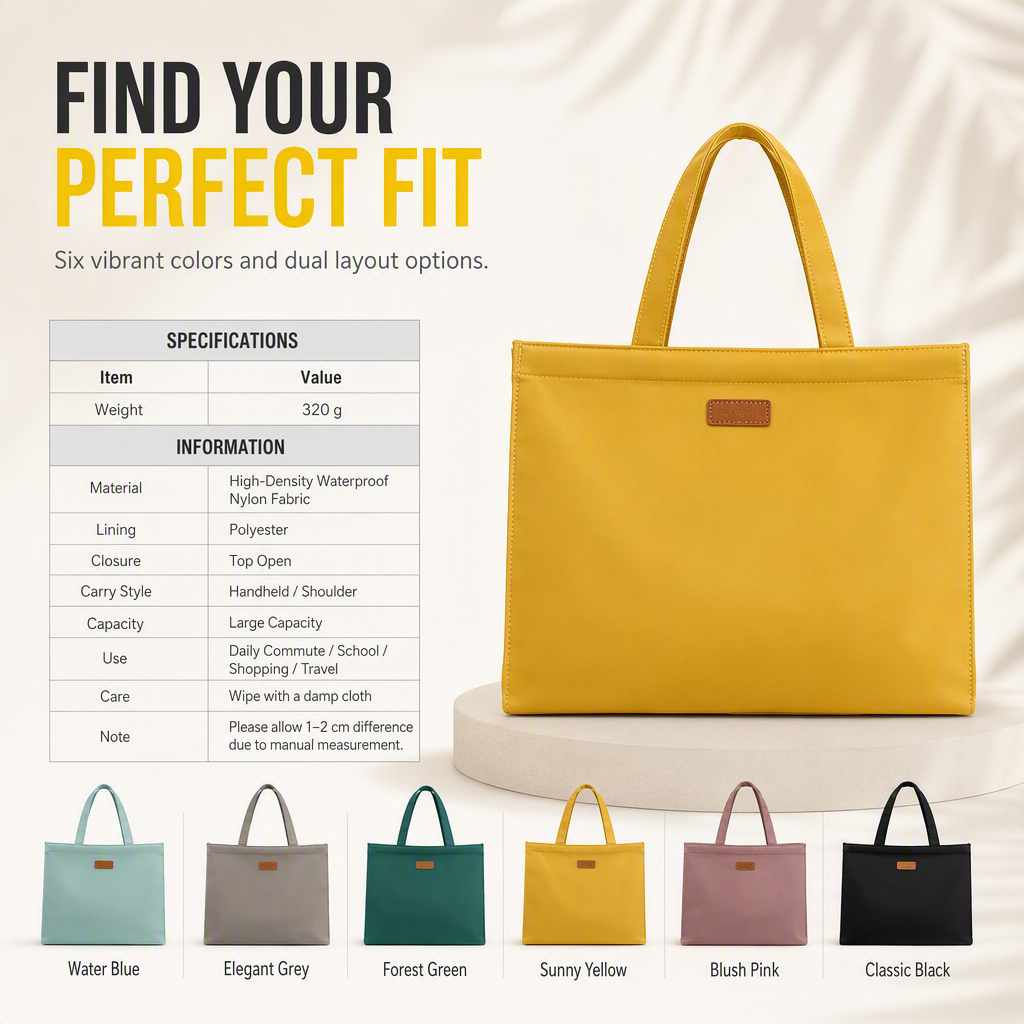 Large Capacity Nylon Casual Tote Bag