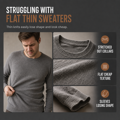 Men's Casual Solid Color Collared Pullover Sweatshirt