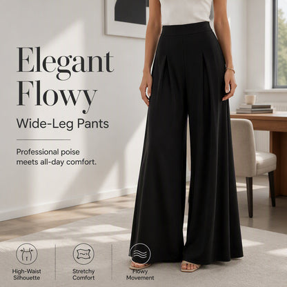 Women’s Flowy High-Waist Wide-Leg Pants