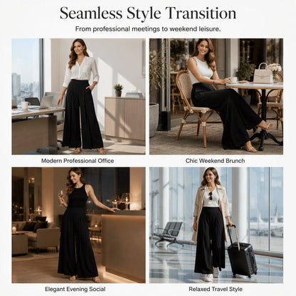 Women’s Flowy High-Waist Wide-Leg Pants