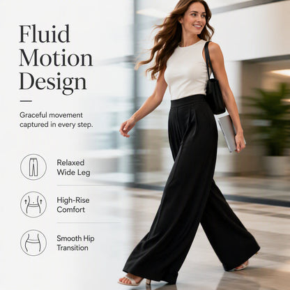 Women’s Flowy High-Waist Wide-Leg Pants