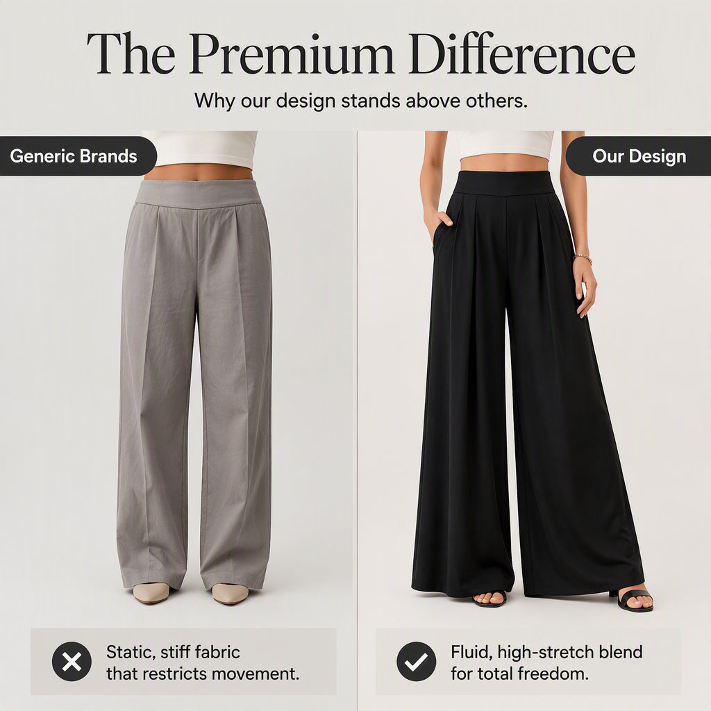 Women’s Flowy High-Waist Wide-Leg Pants