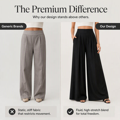 Women’s Flowy High-Waist Wide-Leg Pants