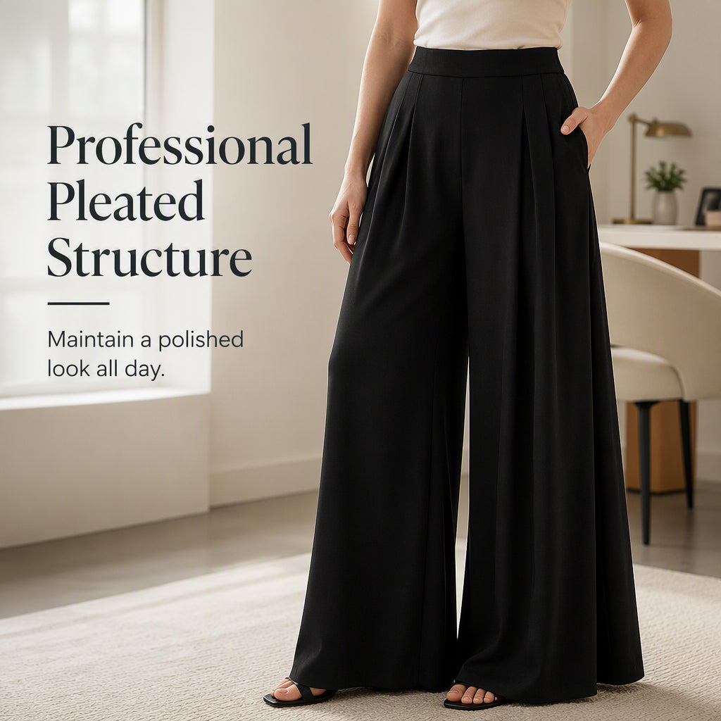 Women’s Flowy High-Waist Wide-Leg Pants
