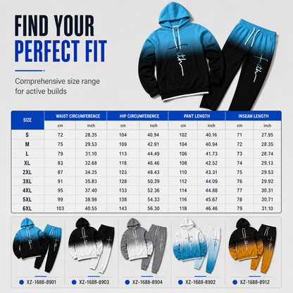 🔥 Bold 3D Print, Complete Streetwear Look | Men's Hooded 2-Piece Tracksuit ⚡ Free Shipping