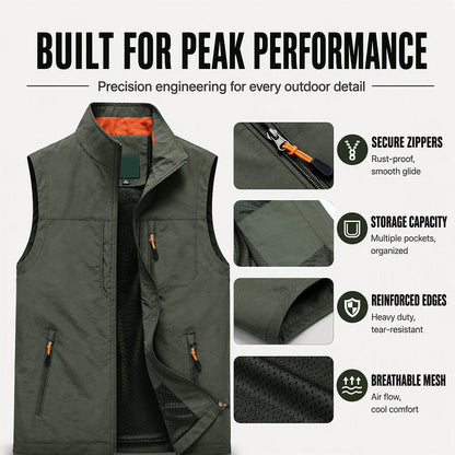 Men's Casual Stand Collar Outdoor Vest