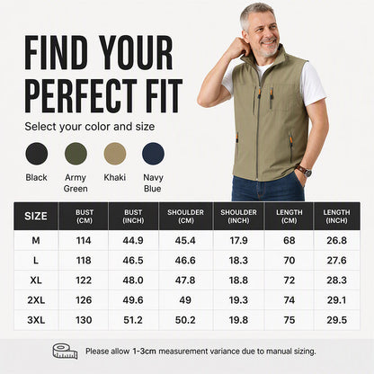 Men's Casual Stand Collar Outdoor Vest