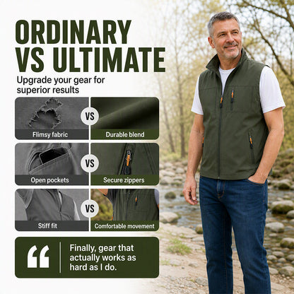 Men's Casual Stand Collar Outdoor Vest