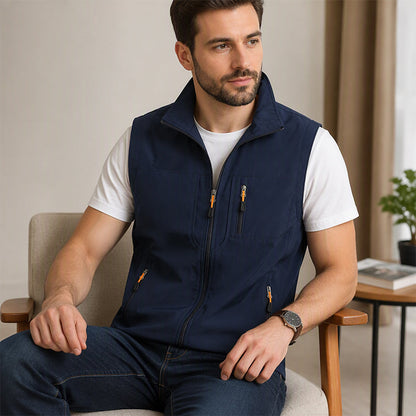 Men's Casual Stand Collar Outdoor Vest