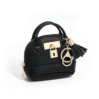 Mini Shell Bag Keychain PU Leather Lipstick Coin Purse