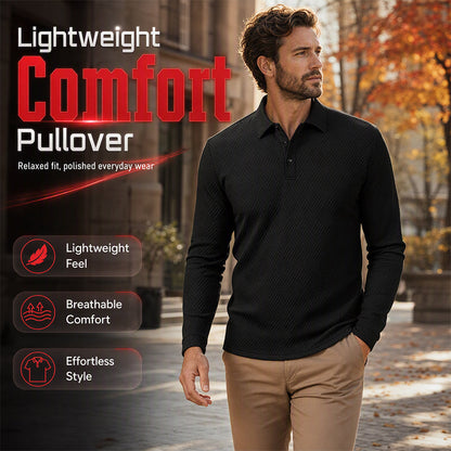 Men's Textured Long Sleeve Lightweight Sweatshirt