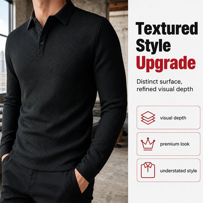 Men's Textured Long Sleeve Lightweight Sweatshirt
