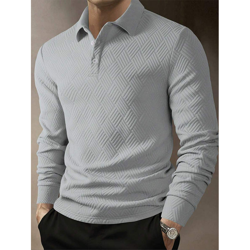 Men's Textured Long Sleeve Lightweight Sweatshirt