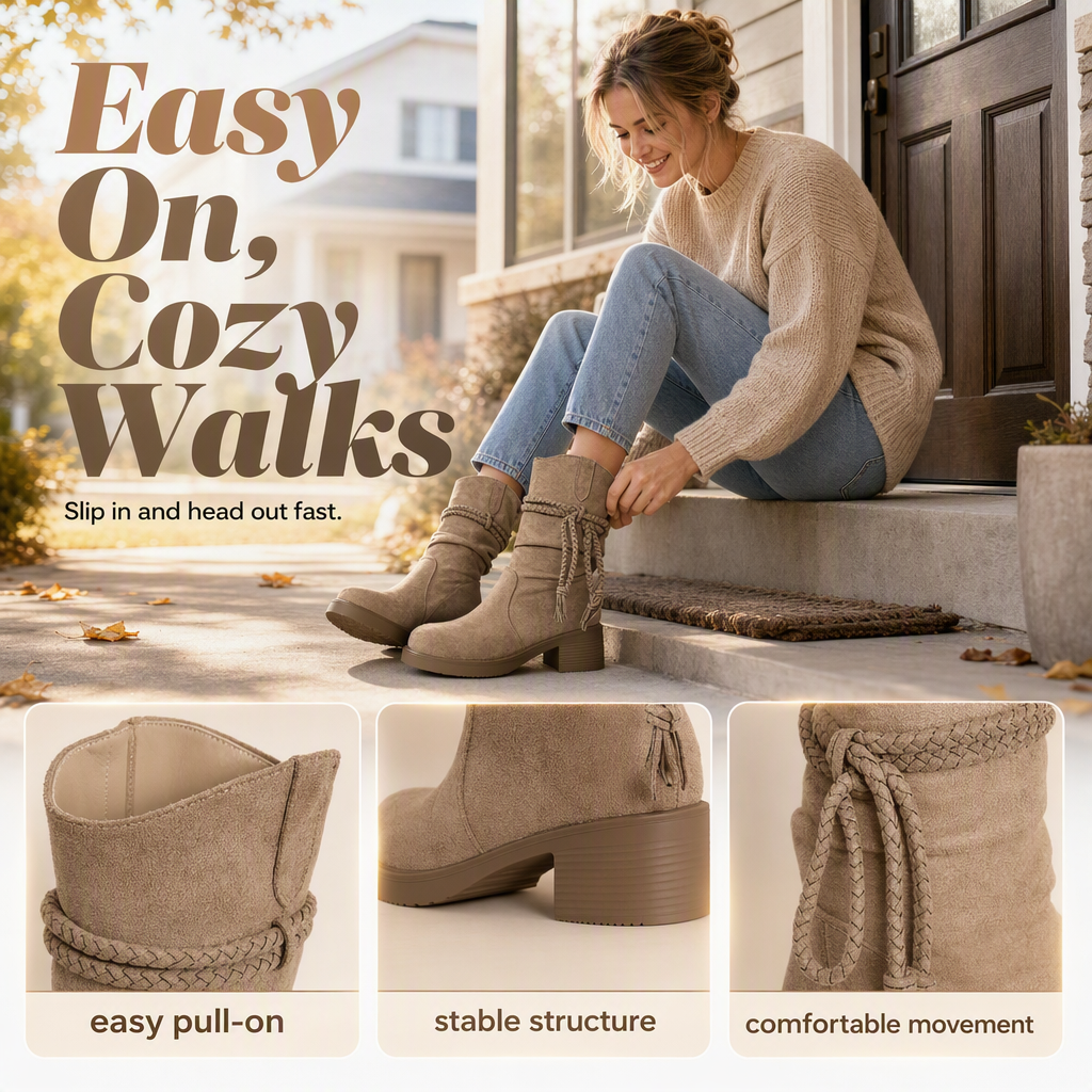 Women's Casual Slouchy Mid-Calf Boots