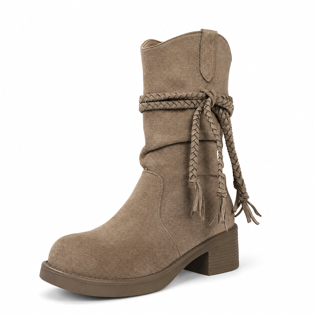 Women's Casual Slouchy Mid-Calf Boots