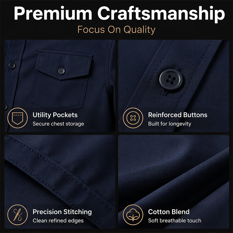 Men Two Piece Polyester Shirt Pants Set