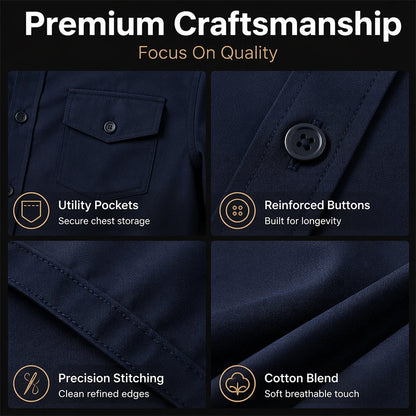 Men Two Piece Polyester Shirt Pants Set