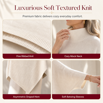 Women's Elegant Solid Color Loose Knitted Shawl