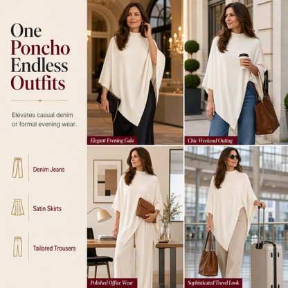 Women's Elegant Solid Color Loose Knitted Shawl