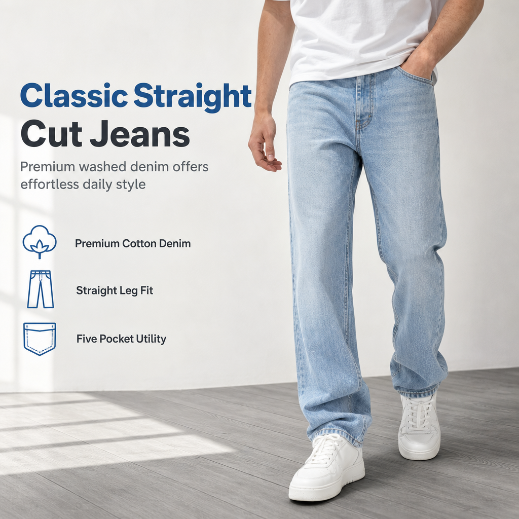 Men's Classic Straight Leg Jeans