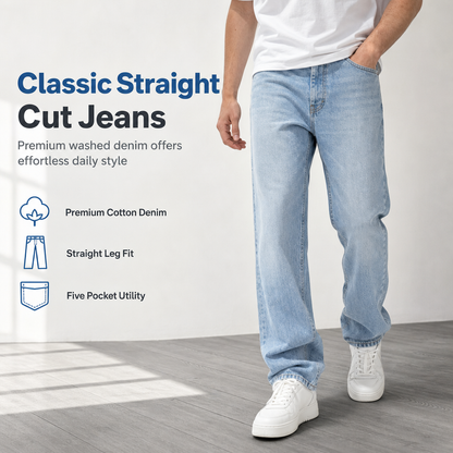 Men's Classic Straight Leg Jeans