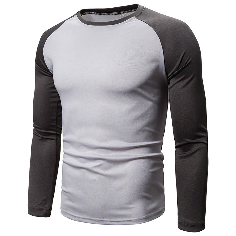 Men's Color-Block Raglan Long Sleeve T-Shirt