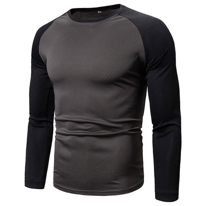 Men's Color-Block Raglan Long Sleeve T-Shirt