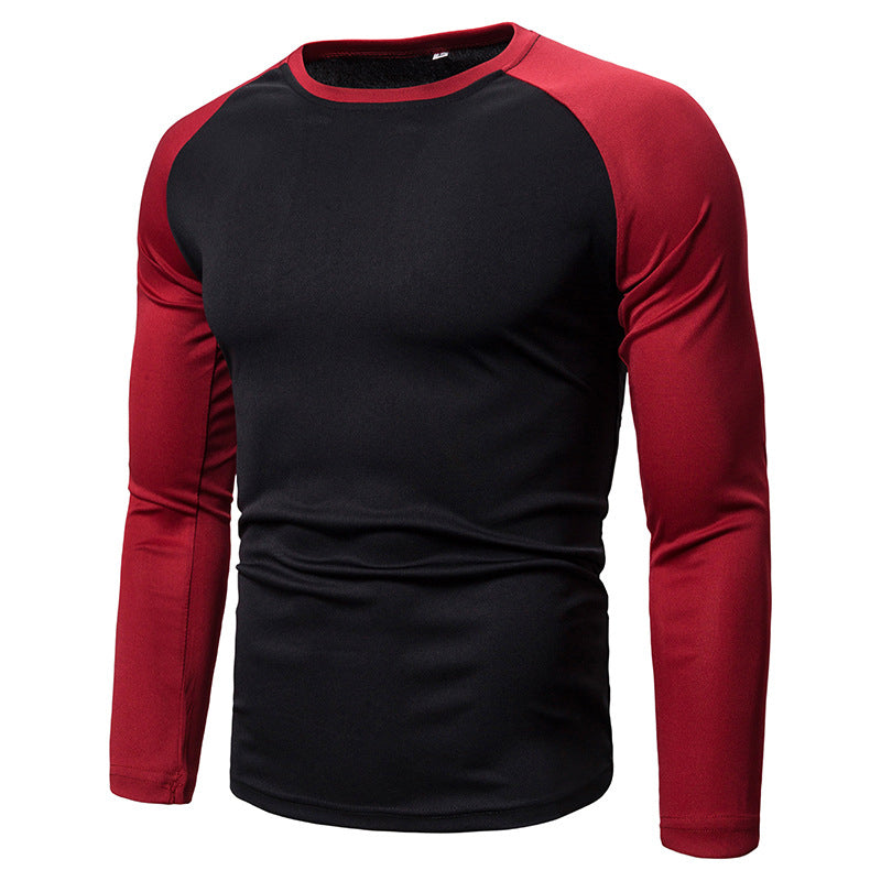 Men's Color-Block Raglan Long Sleeve T-Shirt
