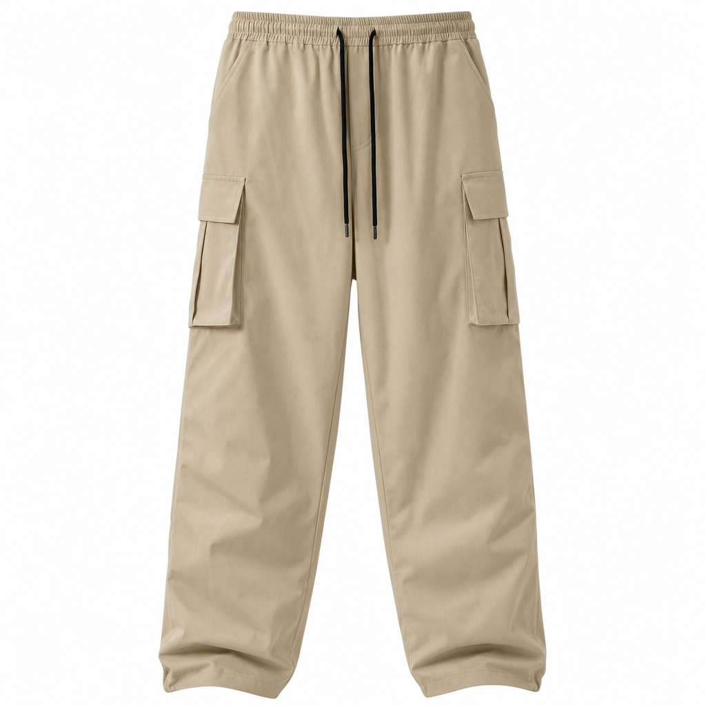 Men's Summer Casual Cargo Pants with Drawstring
