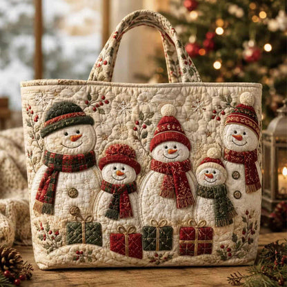 Christmas Theme Quilted Tote Bag