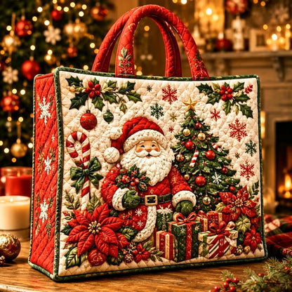 Christmas Theme Quilted Tote Bag