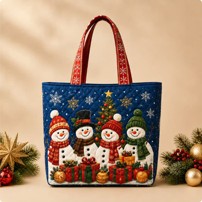 Christmas Theme Quilted Tote Bag