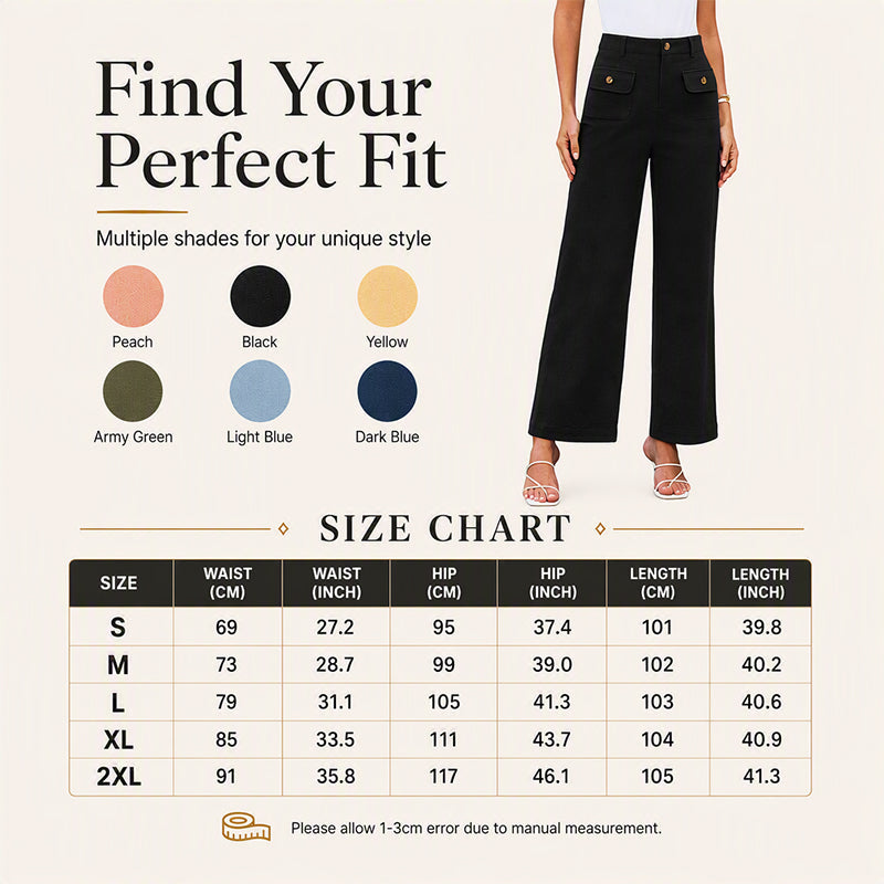Women's High-Waisted Wide-Leg Pants