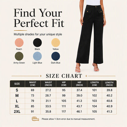Women's High-Waisted Wide-Leg Pants