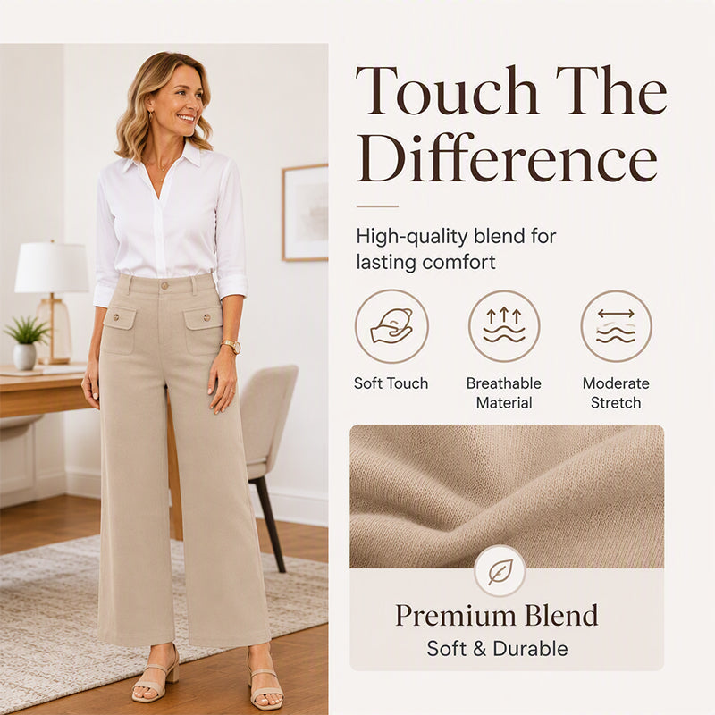Women's High-Waisted Wide-Leg Pants